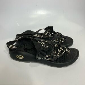 Chaco women's Z sandals adjustable black and white size 6